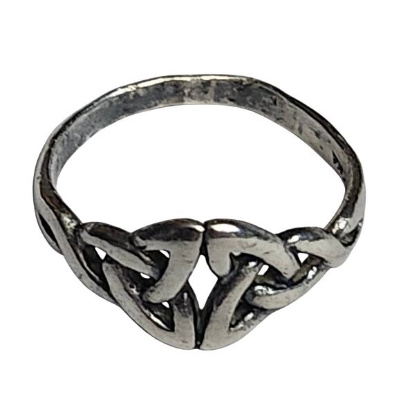 Estate Jewelry - Vtg Sterling Silver Celtic Knot Ring Sz 8